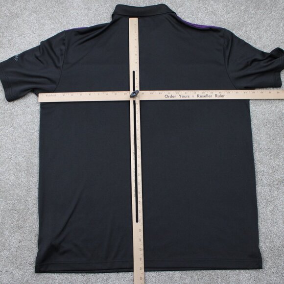 Callaway Opti-Dri Polo Shirt Mens Large Black/Purple Golf Polyester S/S Pullover - Picture 9 of 12